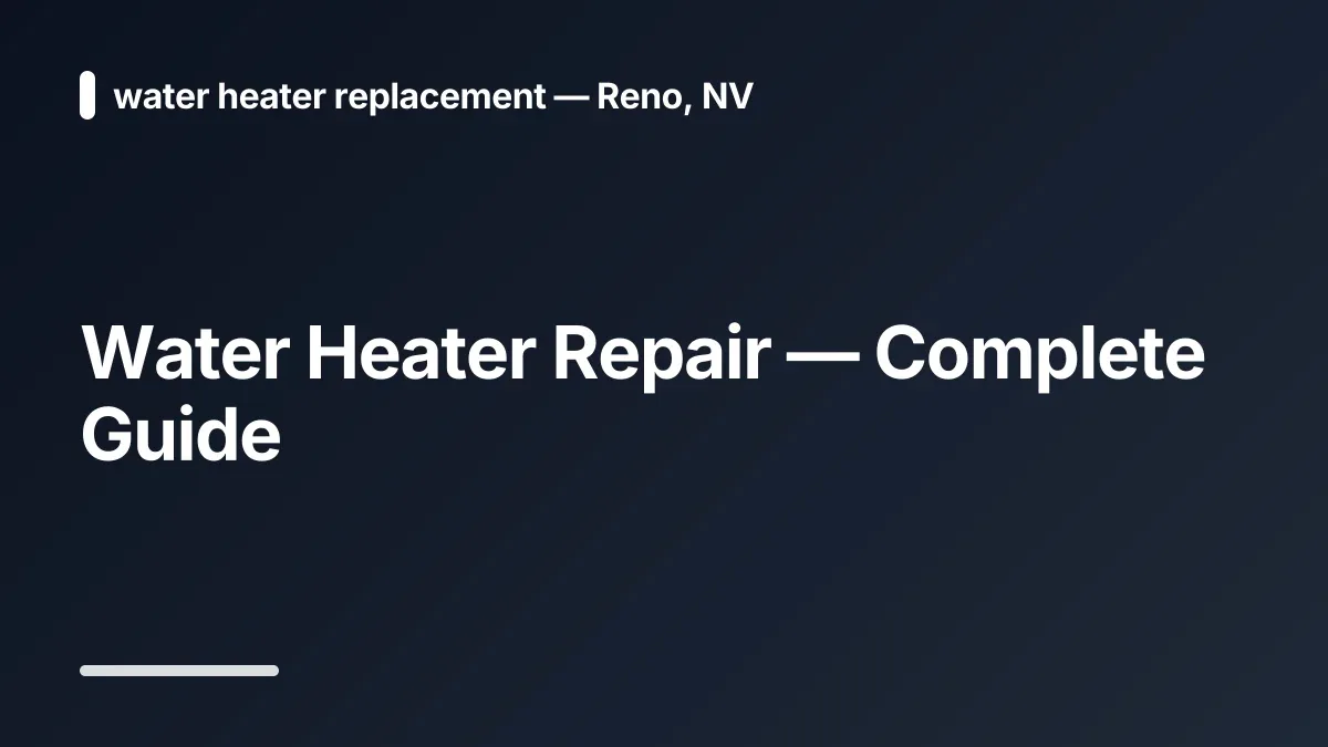 diagnosing water heater problems