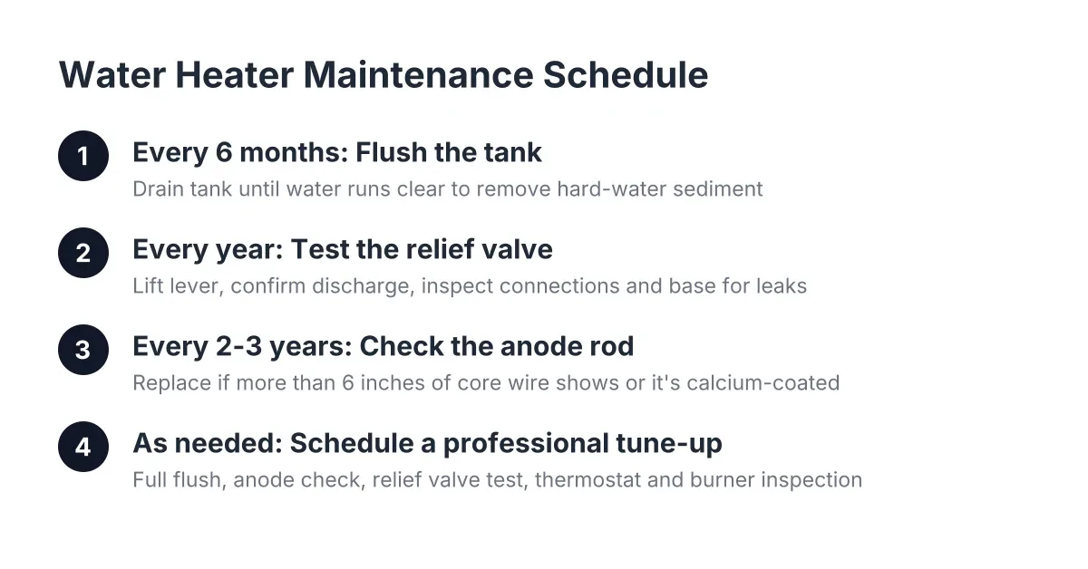 water heater maintenance schedule