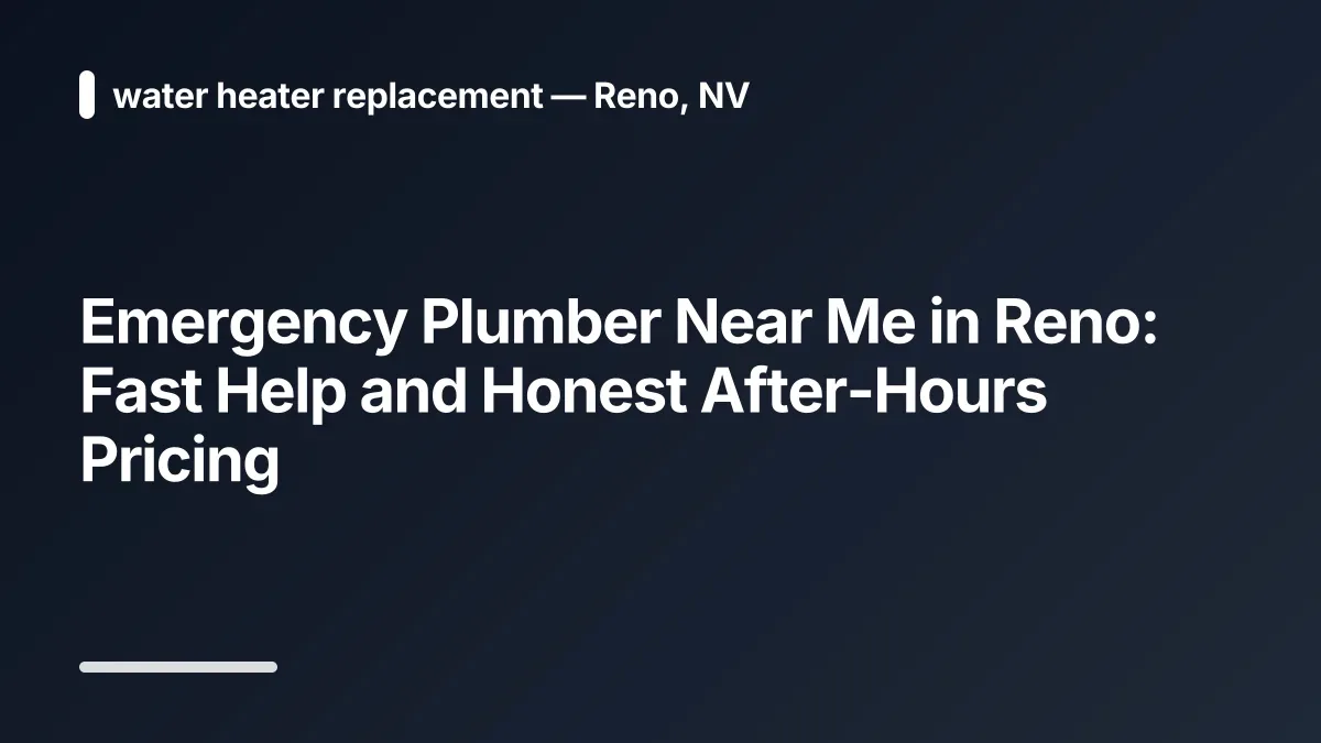 emergency plumber near me